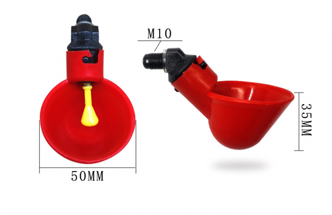 Herramientas de granja de animales, gallinero automático para aves, cuenco para beber agua de aves de corral, bebedero de pezón de plástico para pollos y aves, goteo 2
