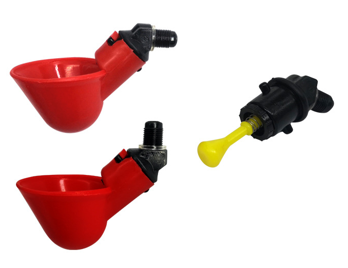 Herramientas de granja de animales, gallinero automático para aves, cuenco para beber agua de aves de corral, bebedero de pezón de plástico para pollos y aves, goteo 3